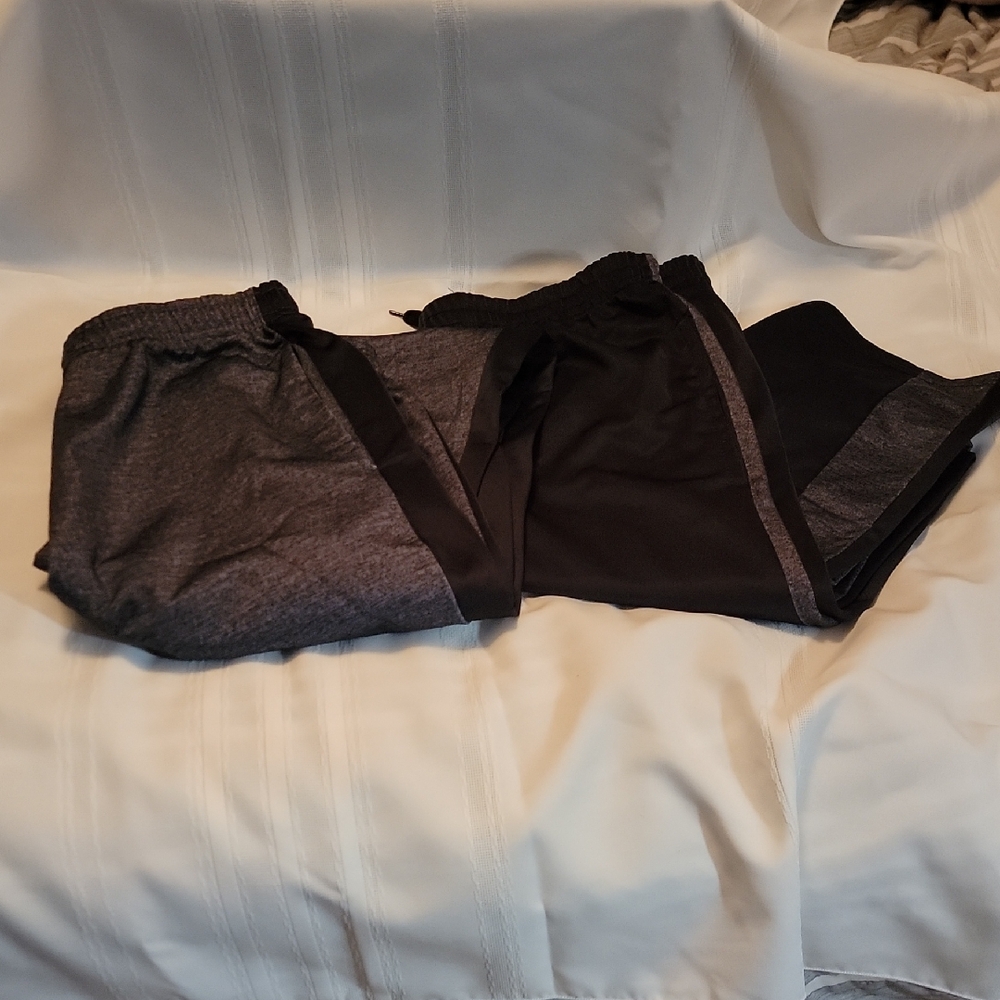 2 Pair MENS Gray and Black Jogger Pants